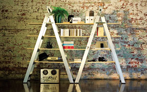 Step into the world of contemporary design with this simple, yet ever so functional set of shelves.